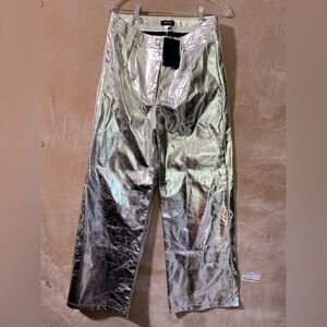 Silver Metallic‎ Pants